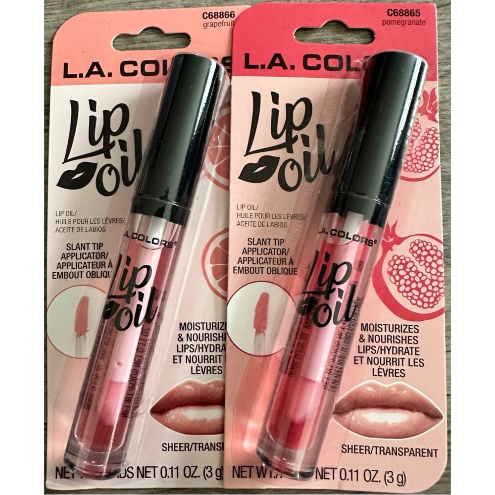 🆕 L.A. COLORS Set Of 2 Lip Oils